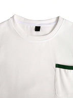 Indoprimo MenS Polyester T Shirt With Pocket Half Sleeves Round Neck Line Solid Pattern Loose Fit Classic Style And Standard Le