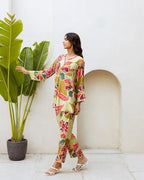 Kalaanj Ethnic Co Ord Set | Casual Wear Pant Top Set | Fancy Co-Ord Set | Full Pair Set | Kurta Sets Kurtis | Kurta Pant Setkals