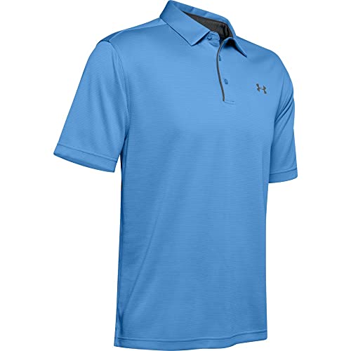 Under Armour Men's Tech Golf Polo, Carolina Blue (475)/Pitch Gray, 4X-Large Tall