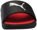 PUMA Cool Cat Sandal Slides Sandal Slides, Black White-for All Time Red, 1 US Unisex Little Kid