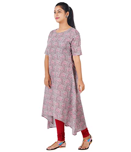 Shodox® Women Cotton Pleated Straight Cut Kurta (Pack Of 1)