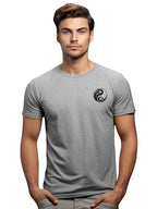 ADRO T-Shirts for MenChest Printed T-Shirt for MenCotton Tshirt for Men|RN24-STICK-YONG-GR-M Grey