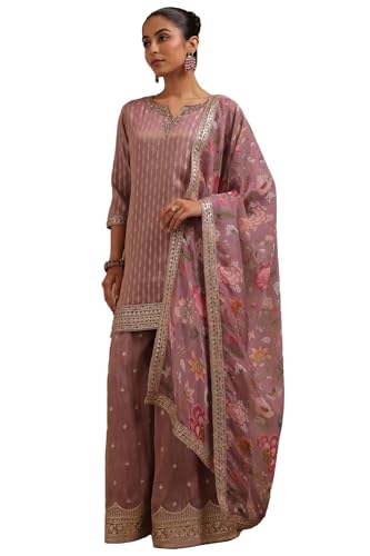 Soch Women Tissue Zari Woven Suit Set Sequins
