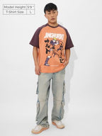The Souled Store Official Naruto Shippuden : Jinchuriki Oversized T-Shirt for Men Boys Cotton Casual Half Sleeves Baggy Loose Fi