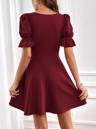 Leriya Fashion WomenS Lycra Casual Mid-Thigh Length Dress (Lf-W.Dress-Wd1243_Red