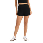 BlissClub Groove-in Cotton Shorts | Cotton Shorts | Side Pockets | Stretchy |Curved Hem