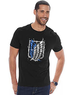 ADRO Mens Attack on Titan Cotton T-Shirt (RN22-03-WINN-BL_Black_L)