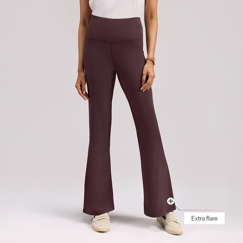 BlissClub Ultimate Flare Pants Lite Regular for Women Upto 54 ft | High Waist Trousers and Formal Pants for Office wear | Comfo