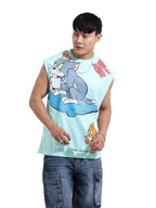 The Indian Garage Co Mens Warner Bros. Collection Oversized Tom & Jerry Crew Neck T-Shirt