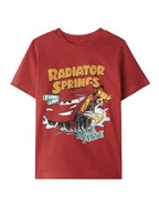 The Souled Store Disney: McQueen Boys Short Sleeves Round Neck Red Graphic Printed Regular Fit Cotton T-Shirts (2-8 Yrs)