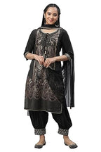 Aurelia Women'S Polyester Kurta-Salwar-Dupatta (23Aud10599-507121_Black