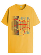 ADRO Mens Graphic Printed 100% Cotton T-Shirt - Regular Fit, Printed T-Shirts for Men (RN24-BCL-MU_Mustard_M)