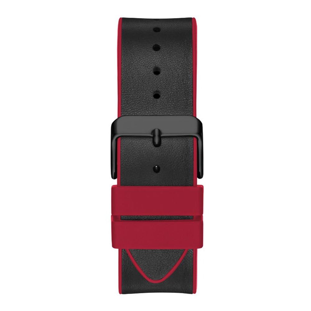 GUESS Mens 43mm Watch - Blue Strap Blue Dial Brown Case