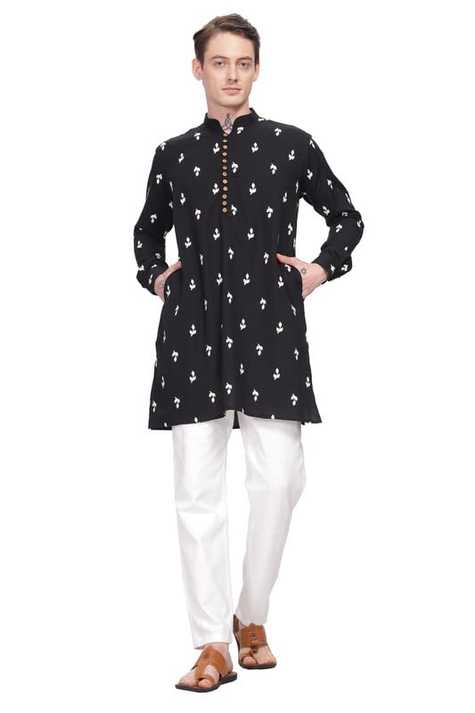 Be Active MenS Traditional Embroidered Full Sleeves Kurta || Cotton Kurta For Men || Men Kurta For Wedding || Kurta For Men (A-