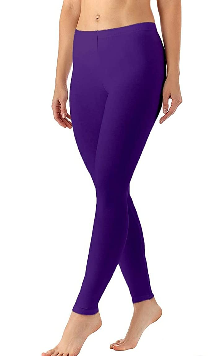 Nice Wonder Jambo Size Soft Ankle Cotton Leggings For Womans And Girls (Plus Size, Purple) 4