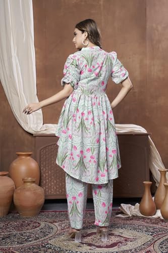 Leriya Fashion Women'S Rayon Floral Regular Western Co-Ord Set (Lf-W1936&Tr958_Green_3Xl)