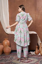 Leriya Fashion Women'S Rayon Floral Regular Western Co-Ord Set (Lf-W1936&Tr958_Green_S)