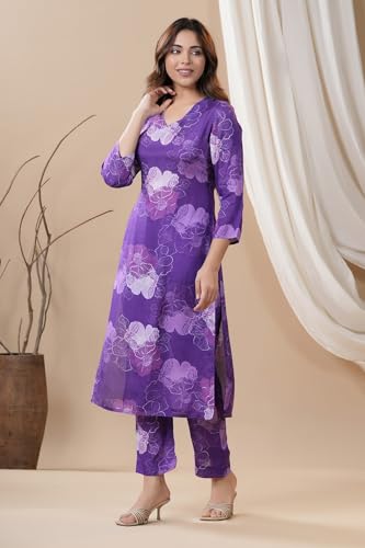 Anni Designer Womens Cotton Blend Floral Co-Ord Set