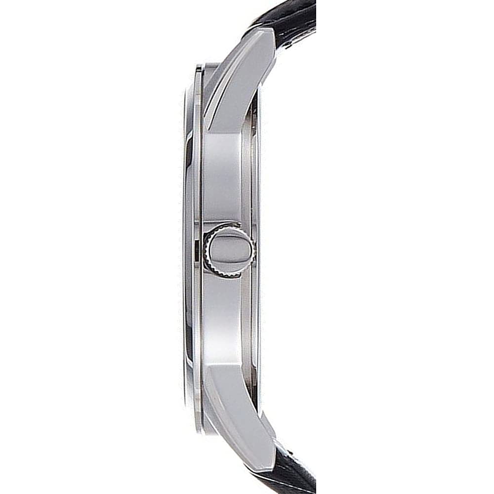 Citizen Quartz Mens Watch, Stainless Steel with Leather strap, Casual, Black (Model: BI5000-01A)