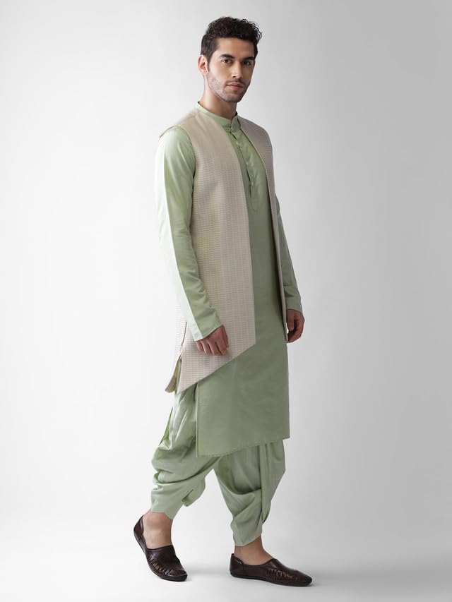 Kisah Mens Kurta Jacket Dhoti Set