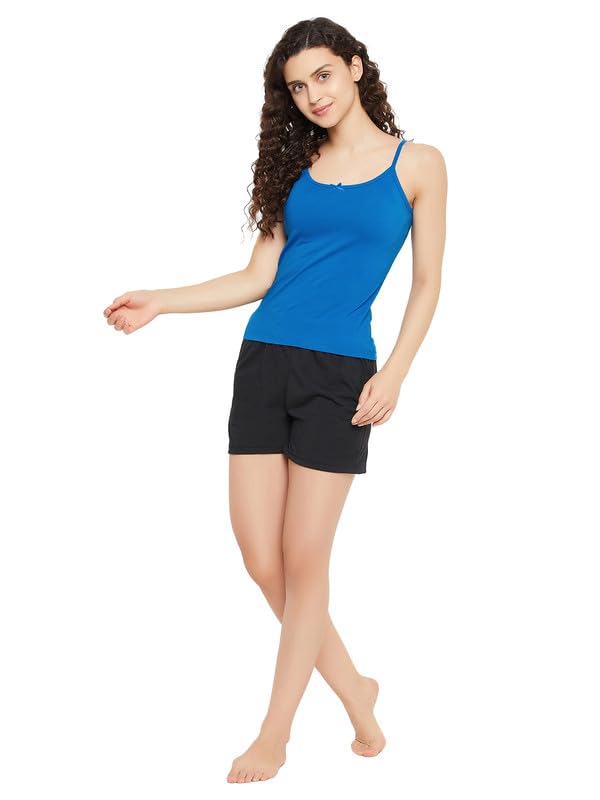 Clovia Womens Cotton Solid Camisole (CM0038G05_Grey_S)