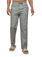 Xyxx MenS Super Combed Cotton Checkered Checkmate Pyjamas [Pack Of 2] Elasticated Waist, Drawstring | Loungewear For Men In Gre