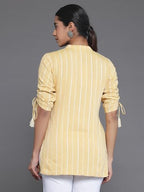 Libas Women'S Cotton Blend Straight Fit Striped Kurti