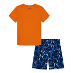 Under Armour UA PRINTED SHORT SET, ATOMIC ORANGE/BLUE CAMO, 4