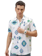 Ketch MenS Paisley Slim Fit Shirt (Khsh001616_White
