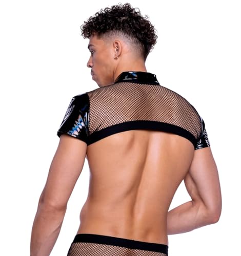 6517 - Vinyl & Fishnet Briefs