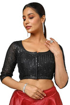 Soch Women Net Embellished Short Sleeve Regular Fit Blouse