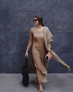 Anni Designer Women'S Rayon Blend Straight Solid Kurta With Pant & Dupatta (Raja Saab Beige_S_Beige_Small)