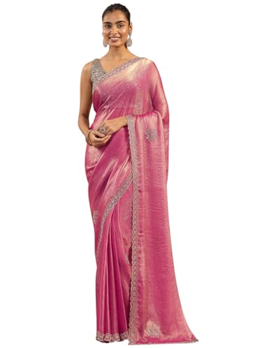 Libas Embellished Satin Saree For Women (16798Pr)