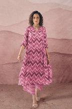 Toochki Dress For Women | Two Piece Dress For Women Long | Dress | Maxi Dress For Women | Dresses | Zig Zag Printed Dress | Cott