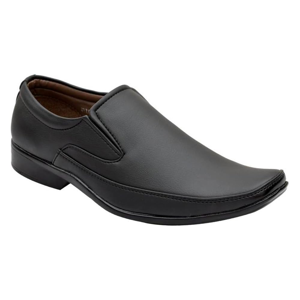 Aadab Trendy Formal Shoes/Party Shoes/Shoes Combo with Free Wallet & Belt for Men and Boys (BAZAAR12802_KJBlkRBR) 7