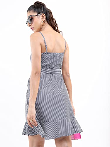 Ketch WomenS Polyester Classic Calf Length Casual Dress (Khj6000059 Blue