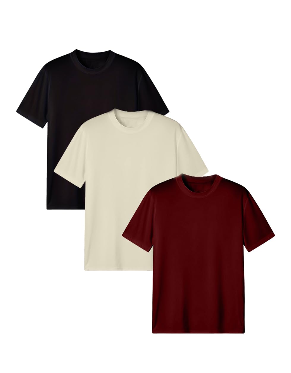 Veirdo 100% Cotton Oversized Baggy Fit Round Neck Solid Core Short Sleeve T-Shirt Combo