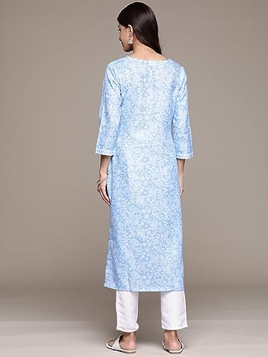 Anubhutee Women'S Cotton Printed Mustard Straight Kurta