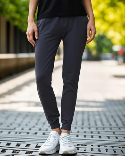 Bewakoof Womens Solid Cotton Blend Slim Fit Zipper Joggers