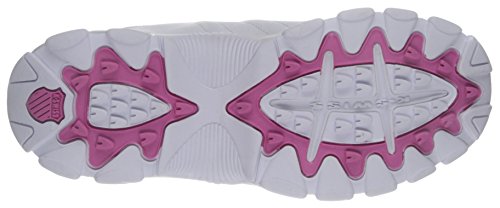 K-Swiss Women's ST329 CMF Sneaker, White/Shocking Pink, 7 W