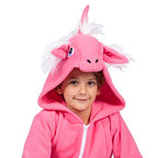 Diva Pink Unicorn Hoodie Kid L