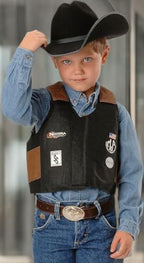 M & F Western Kids Bull Rider Play Vest 2-10 Years, Black, Small