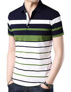 Eyebogler Men Regular Fit T-Shirt T285Hs1_As7-Whie-Navy-Green_1_M_White, Dark Navy Blue, Green_M