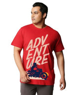 Bewakoof MenS Graphic Printed Oversized Plus Size T-Shirt_625693_Red_4Xl