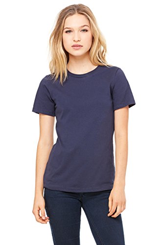 Bella + Canvas Ladies' Relaxed Jersey Short-Sleeve T-Shirt L NAVY