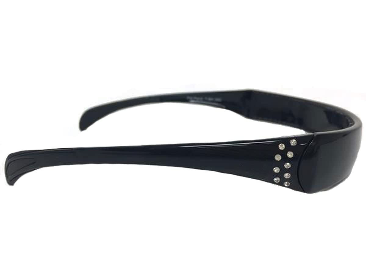 SqHair Hinged Headband fits like sunglasses providing lift and style without giving you a headache Band (Black-Crystals)