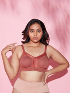 Nykd (Nyb101) Cotton Non Padded & Non Wired Everyday Bra For Women | M-Frame Structure For Bounce Control With Full Coverage & S