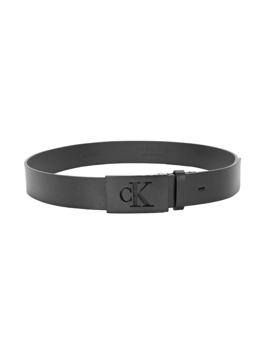 Calvin Klein Solid Black Classic Leather Belt 85