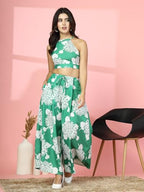 Oomph! WomenS Crepe Top And Trouser Pant Set |Two Piece Co-Ord Set | Wester Wear Regular Fit | Stylish Multipurpose Top - Botto