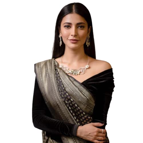 Flosive Ayn WomenS Present Banarasi Soft Lichi Silk Saree Krishna Jacquard Rich Pallu Design Work Zari Woven Kanjivaram Silk St